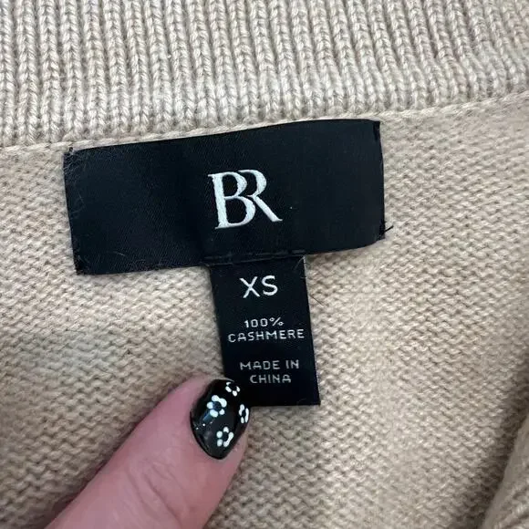 BANANA REPUBLIC Women's Luna Cashmere Sweater Size XS In Sandstorm - Picture 8 of 9